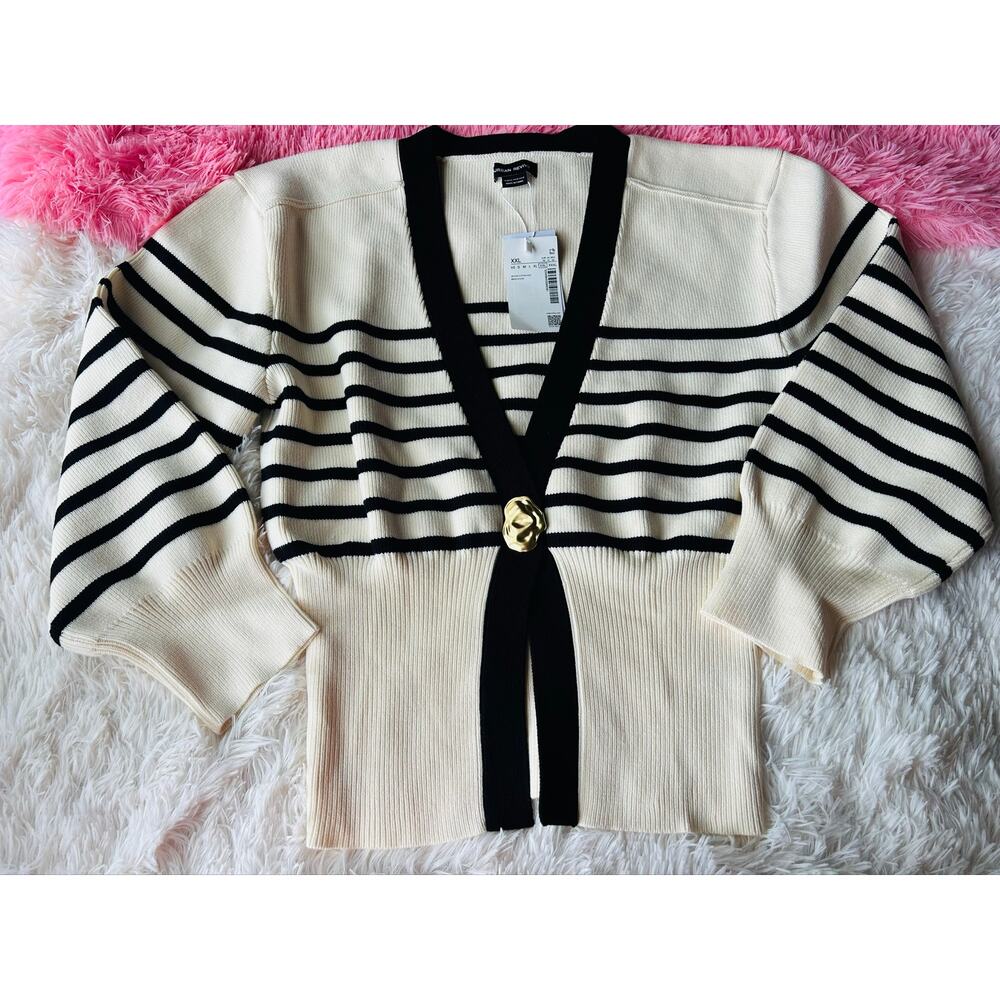 Urban Revivo Striped Knit Cardigan US 12  NWT – 1 Left